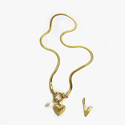 Letter V 304 ожерелья из нержавеющей стали с подвесками в виде букв и сердец для женщин, с натуральным пресноводным жемчугом, цветочный белый, золотые, Буква V, 18.23 дюйм (46.3 см)