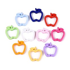 (52) Непрозрачная лаванда Непрозрачные акриловые бусины, яблоко, разноцветные, 29x27x6 мм, отверстие : 3 мм, Около 289 шт / 500 г