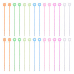 Flower 50Pcs Luminous Silicone Cable Ties, Flower, 127x14x5mm, Hole: 3mm