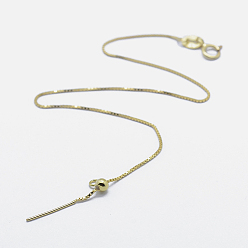 Настоящее золото 18K 925 серебряный браслет изготовление, с застежками пружинного кольца, с печатью 925, реальный 18 k позолоченный, 7-5/8 дюйм (194 мм) x 1 мм, отверстие : 1 мм, штифты : 0.8 мм