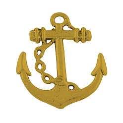 Античное Золото Сплавочные подвески тибетского стиля, якорь, без кадмия, без никеля и без свинца, античное золото , 27x24x2.5 мм, отверстие : 2 мм