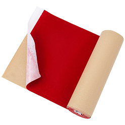 FireBrick 1Pc Flocking Cloth Self-adhesive Fabric, for Jewelry Drawer Craft Fabric and Craft Making, Rectangle, FireBrick, 1540x204x1mm
