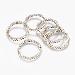 Silver MIYUKI & TOHO Handmade Japanese Seed Beads, with 304 Stainless Steel Link Rings, Loom Pattern, Ring, Silver, Silver, 22~23x1.7mm