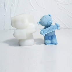 Медведь Силиконовые формы для медвежьих свечей, для изготовления ароматических свечей, медведь, 7x6x9.5 см