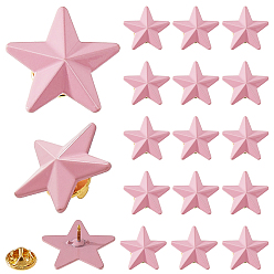 Золотой Броши-булавки из звездного сплава, с железными булавками сзади, золотые, 24x25 мм, 20 шт / комплект