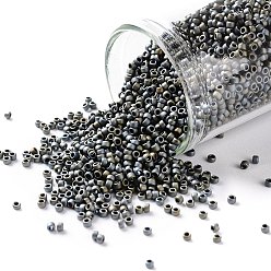 (613) Matte Color Iris Gray Toho perles de rocaille rondes, perles de rocaille japonais, (613) couleur mate gris iris, 15/0, 1.5mm, Trou: 0.7mm, environ 135000 pcs / livre