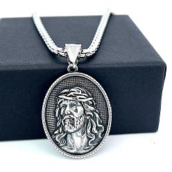 Нержавеющая Сталь Цвет Ретро-греческая мифология 304 подвески из нержавеющей стали с рельефным изображением святых, цвет нержавеющей стали