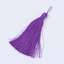 Темная Орхидея Нейлоновые кисточки большие подвески, темные орхидеи, 105x11 мм