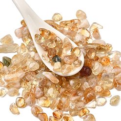 Цитрин Нагретые бусины из натурального цитрина, чип, нет отверстий / незавершенного, 6~12.5x2.5~8 мм