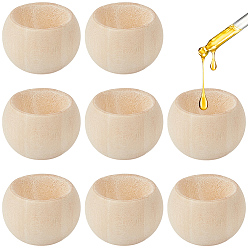 BurlyWood 10Pcs Half Round Wooden Aromatherapy Diffuser, Essential Oil Diffuser, BurlyWood, 24x18.5mm