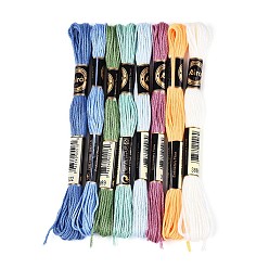 (52) Непрозрачная лаванда 8 мотки 8 цвета полиэстеровые швейные нитки, шнур из полиэстера для изготовления украшений, разноцветные, 0.5 мм, 8м/моток