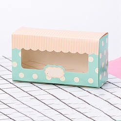 Бирюза Картонные коробки, упаковка для печенья и торта, прямоугольные, бирюзовые, 13.5x7.5x5 см