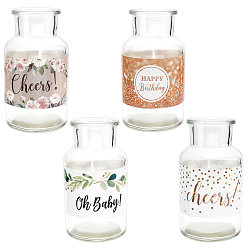 Разноцветный 40листы 4стиль этикетки для бутылок с водой, прямоугольник со словом о, детка, для детского душа, красочный, 22x5 см, 10 листов / стиль