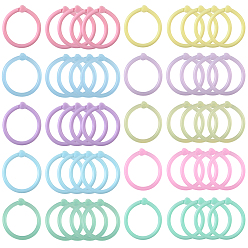 (52) Непрозрачная лаванда 250 шт. 10 цветные пластиковые листы в форме сердца для книг-папок с кольцами-петлями, разноцветные, 24x2.5 мм, внутренний диаметр: 20 мм, 25 шт / цвет