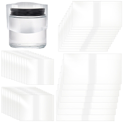 Прозрачный 400шт 4 стили ПВХ термоусадочные пакеты, прямоугольные, прозрачные, 3.5~9x3~5x0.01 см, 100 шт / стиль