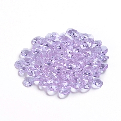 Лиловый Стеклянные прелести, граненые, конус, сирень, 8x4 мм, отверстие : 1~1.2 мм