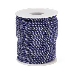 Синий Нейлоновые нити, Миланские шнуры / витые шнуры, синие, 3 мм, около 21.87 ярдов (20 м) / рулон