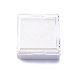 Прозрачный Акриловые коробки для хранения россыпью бриллиантов с белой губкой внутри, квадратный, прозрачные, 4.3x4.15x1.55 см