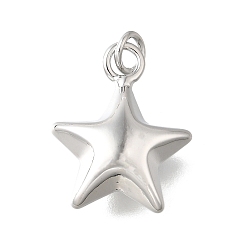 Платина Латунные подвески, звезды прелести, с прыжковых колец, без кадмия и без свинца, долговечный, стойки покрытие, платина, 20x16x7 мм, отверстие : 3.5 мм