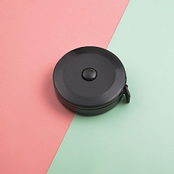 Черный Пластиковые выдвижные мягкие швейные рулетки для вязания и вязания одежды, чёрные, 4.7x4.7x1.2 см