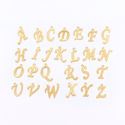 Золотой 304 подвески из нержавеющей стали, Письмо ~ Z, золотые, 13.5~18x4.5~15x1 мм, отверстие : 1 мм