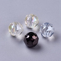 (52) Непрозрачная лаванда Стеклянные бусины с гальваническим покрытием , граненые, круглые, разноцветные, 10 мм, отверстие : 1 мм