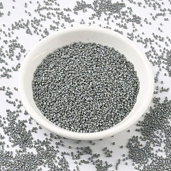 (DB0168) Opaque Gray AB MIYUKI Delica Beads, Cylinder, Japanese Seed Beads, 11/0, (DB0168) Opaque Gray AB, 1.3x1.6mm, Hole: 0.8mm, about 20000pcs/bag, 100g/bag