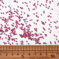 Camellia 11/0 Grade A Round Glass Seed Beads, Dyed, Camellia, 2.3x1.5mm, Hole: 1mm, about 48500pcs/pound