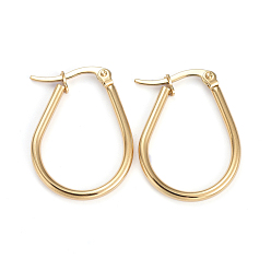 Золотой Серьги из 201 нержавеющей стали, с 304 штифтов из нержавеющей стали, слеза, золотые, 27.5x20.5x2 мм, 12 датчик, штифты : 1x0.7 мм