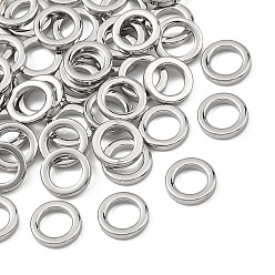 Platin Farbe Shegrace Messingperlen, Großloch perlen, runden Ring, Bleifrei und Cadmiumfrei und Nickel frei, Platin Farbe, 6x1.2 mm, Bohrung: 4 mm