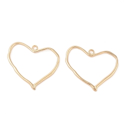 Настоящее золото 14K Латунные подвески, сердце, реальный 14 k позолоченный, 27.5~29x33x1.5 мм, отверстие : 2 мм