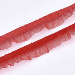 Красный Бархатная лента из органзы, красные, 5/8 дюйм (15 мм), о 20yards / рулон (18.29 м / рулон)