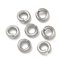 Нержавеющая Сталь Цвет Устойчивы к потускнению 304 открытые соединительные кольца из нержавеющей стали, цвет нержавеющей стали, 4x1 мм, 18 датчик, внутренний диаметр: 2 мм