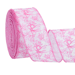 Бледно-Розовый Бантик из полиэстеровой ленты, для аксессуаров для одежды, украшение подарка, розовый жемчуг, 2-1/2 дюйм (63 мм), около 16.00 ярдов (14.63 м) / рулон