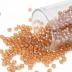 (103C) Dark Topaz Transparent Luster TOHO Round Seed Beads, Japanese Seed Beads, (103C) Dark Topaz Transparent Luster, 8/0, 3mm, Hole: 1mm, about 222pcs/bottle, 10g/bottle