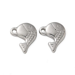 Нержавеющая Сталь Цвет 304 подвески из нержавеющей стали, карповые чары, цвет нержавеющей стали, 14x11.5x4 мм, отверстие : 1.8 мм