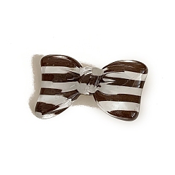 Кокосово-Коричневый Акриловая крокодил заколки, бантом, аксессуары для волос для женщин и девочек, кокосового коричневый, 43x26 мм