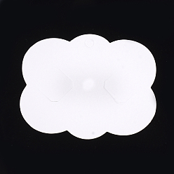 White Cardboard Display Cards, Used For Hair Barrettes, Cloud, White, 6.8~6.9x8.55x0.03cm, Hole: 6mm