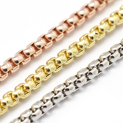 (52) Непрозрачная лаванда Латунные венецианские цепи, без свинца, без никеля и без кадмия, разноцветные, 2.5x2.5 мм