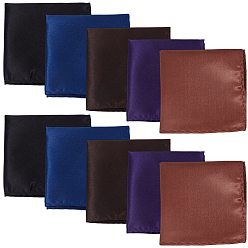 (52) Непрозрачная лаванда 10шт. 5 цвета, имитация шелка, мужской костюмный квадратный шарф, квадратный, разноцветные, 218~225x218~215x1~1.5 мм, 2 шт / цвет