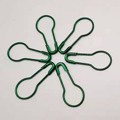 Зеленый Контакты железа безопасности, булавка из калебаса / тыквы, штифт лампочки, швейный инструмент, зелёные, 22x10x1.5 мм, около 1000 шт / упаковка