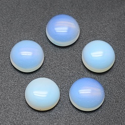 Mixed Stone Natural & Synthetic Mixed Stone Cabochons, Flat Round, 8x3~4mm
