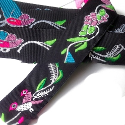 Птица 7М жаккардовая лента из полиэстера в этническом стиле, аксессуары для одежды, птица, 1 дюйм (25 мм), около 7.66 ярдов (7 м) / рулон