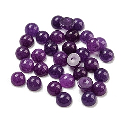 Белый Нефрит Кабошоны из натурального белого нефрита, полукруглый, фиолетовые, 4x2~2.5 мм