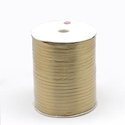 (932FM) Темно-синий аква-матовый с подкладкой Двухсторонняя атласная лента, Полиэфирная лента, темно-золотистые, 1/8 дюйм (3 мм) шириной, о 880yards / рулон (804.672 м / рулон)