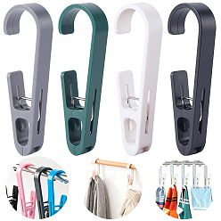 (52) Непрозрачная лаванда 8шт. 4 цвета пластиковые зажимы для одежды, прищепки с крючками, разноцветные, 134x42x18 мм, 2 шт / цвет