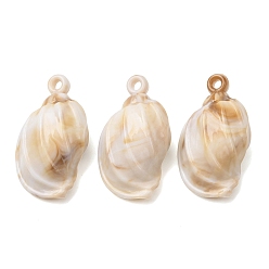 Белый Навахо Акриловые подвески из имитационной оболочки, подвески в форме раковины, навахо белый, 30x17.5x14 мм, отверстие : 2.5 мм, Около 238 шт / 500 г