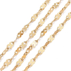 Золотой Ионное покрытие (ip) 304 звенья цепи из нержавеющей стали, пайки, с катушкой, золотые, 5x2.5x1.5 мм, около 32.8 футов (10 м) / рулон