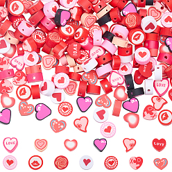 (52) Непрозрачная лаванда 260 шт 13 стили ручной работы из полимерной глины бусины, разноцветные, 8~11x9~11x3.5~5 мм, отверстие : 1.2~1.8 мм, 20 шт / стиль