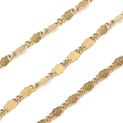 Золотой 304 Цепочки Фигаро из нержавеющей стали, витые, пайки, с катушкой, ионное покрытие (ip), золотые, 4.5x2x0.2 мм